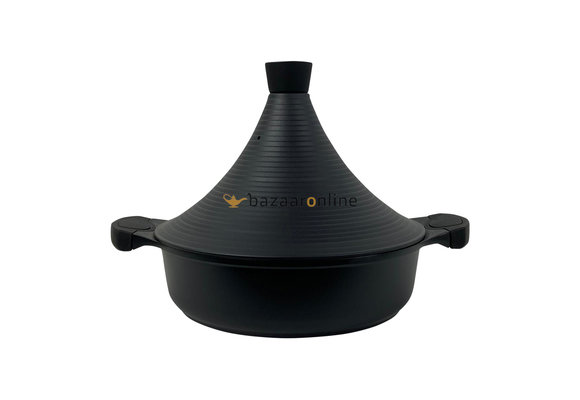 Tajine pan Groot - Black - Keramisch - anti-aanbaklaag