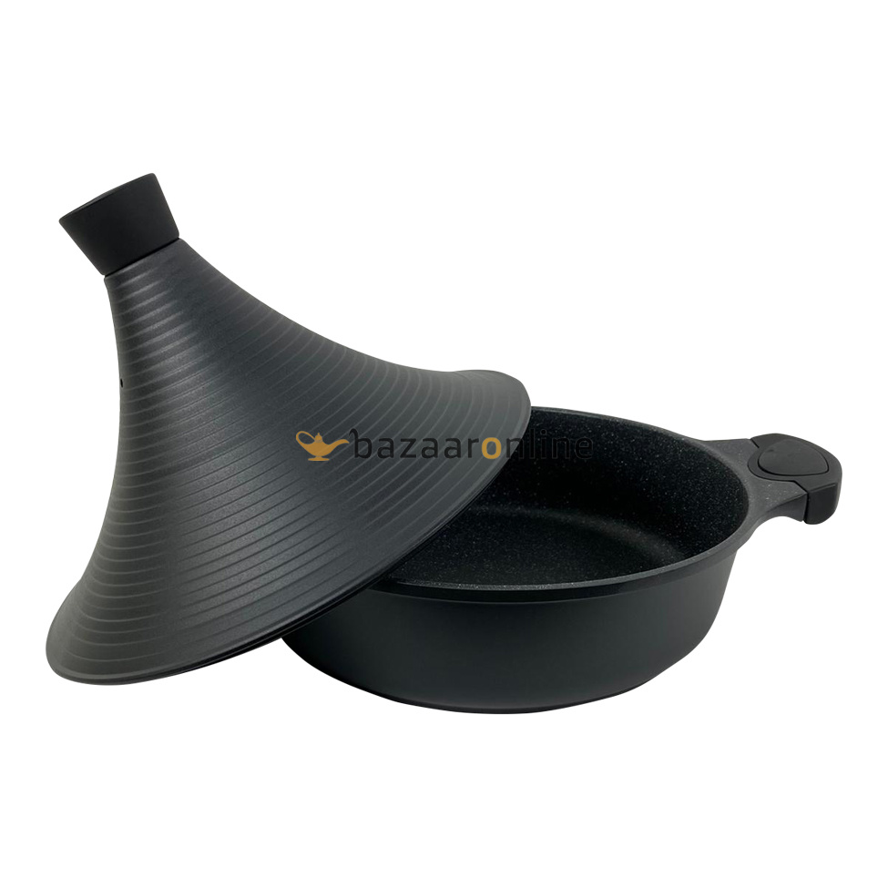 Tajine pan Groot - Black - Keramisch - anti-aanbaklaag