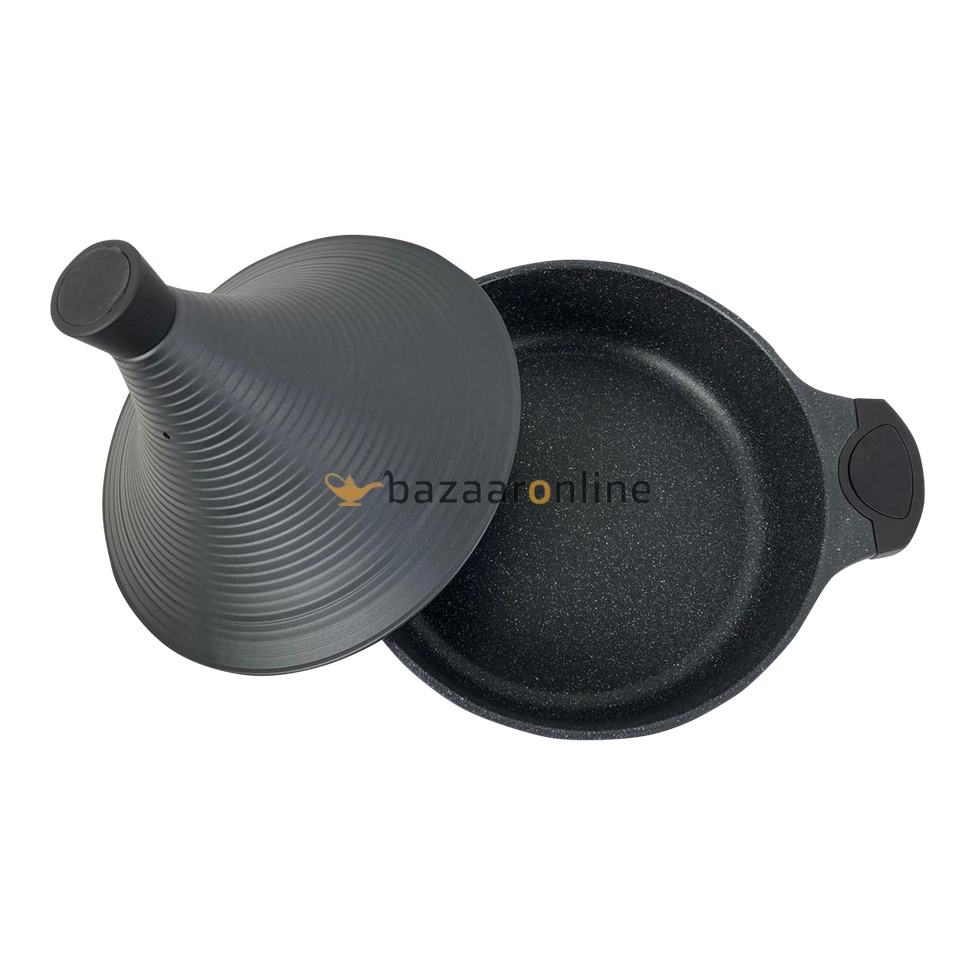 Tajine pan Groot - Black - Keramisch - anti-aanbaklaag
