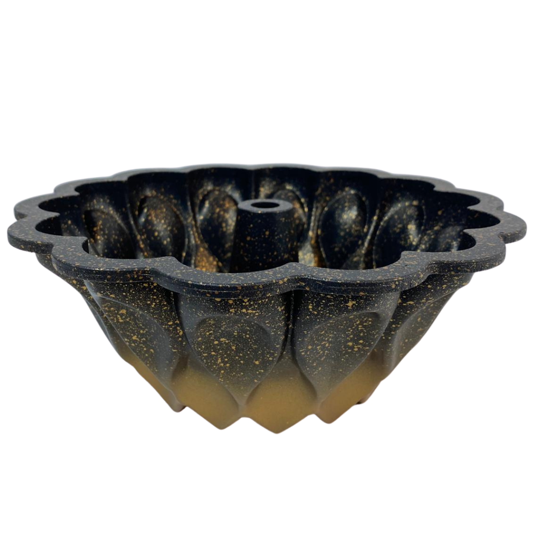 Cakevorm - Goud/Zwart - Flower - Bakvorm