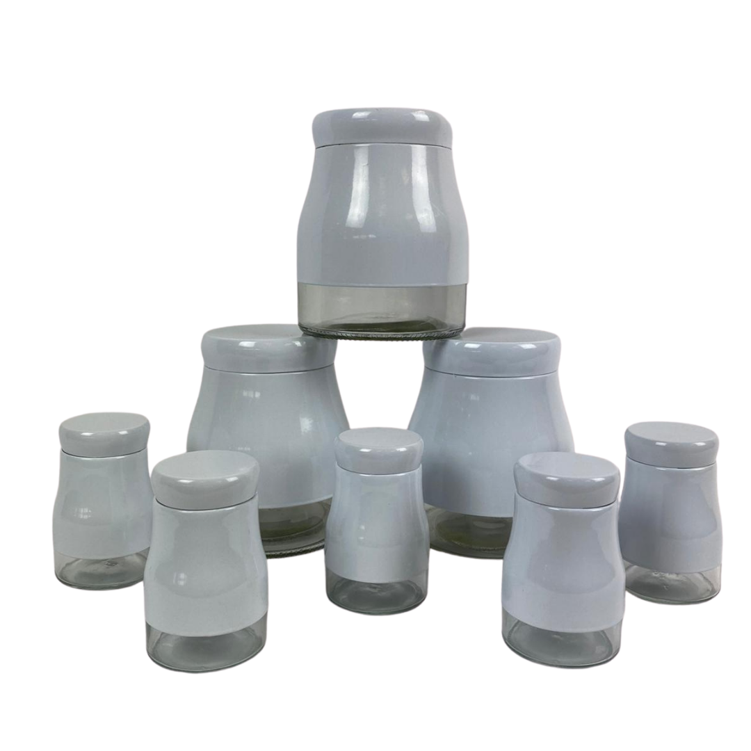 Kruidenset Zilver 9-delig glas/metaal