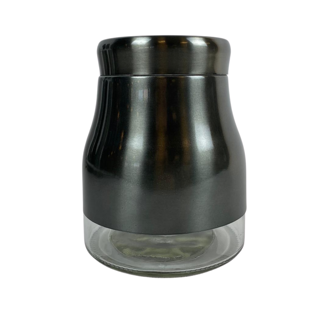 Kruidenset Donker Zilver - 9-delig - glas/metaal