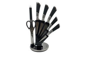 Messenset Mat Zwart | Roestvrijstaal | 8-delig