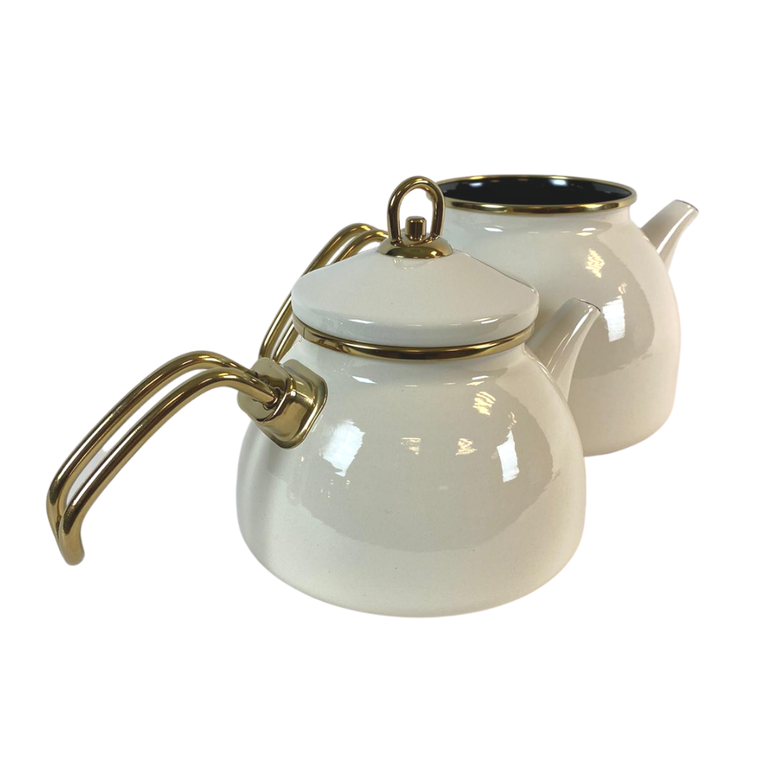 Marmer Look Thee Pot Wit/Creme - 3 liter - Caydanlik