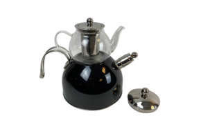 Dubbele Theepot - Zwart- Caydanlik - 2 Delig - 980/2300 ml