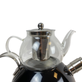 Dubbele Theepot - Zwart- Caydanlik - 2 Delig - 980/2300 ml