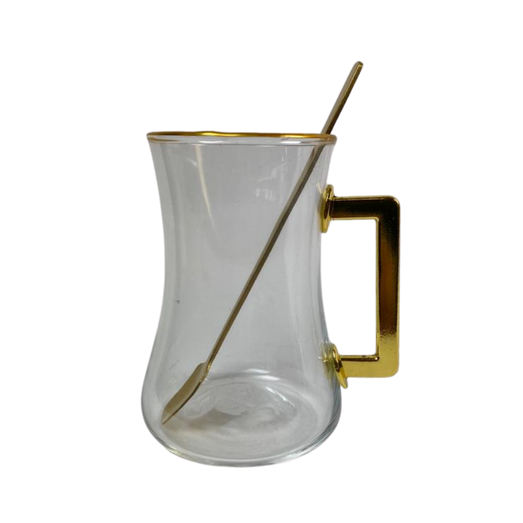 30 - delige koffie en thee set - wit marmer / goud