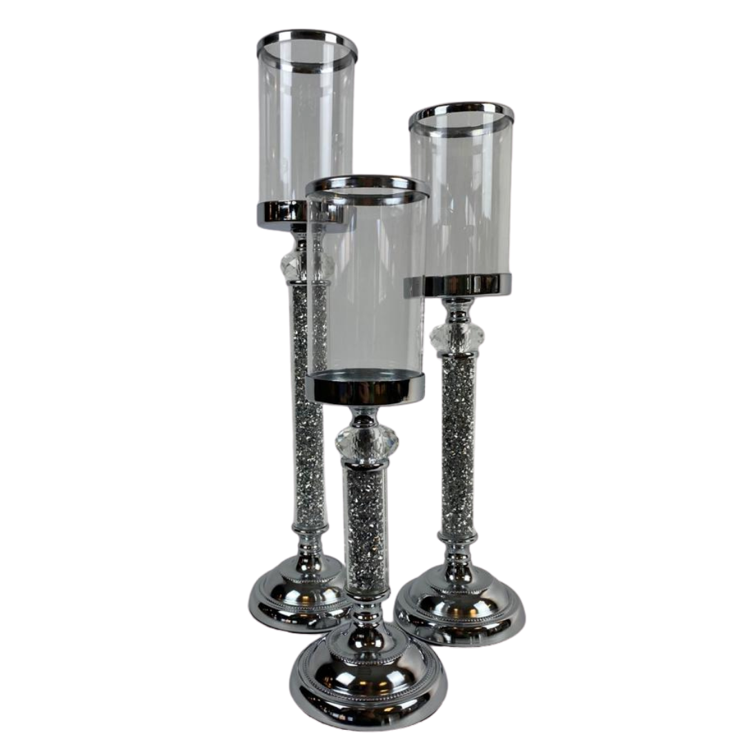 Kandelaar Blitz - Middel - Zilver - H40 cm