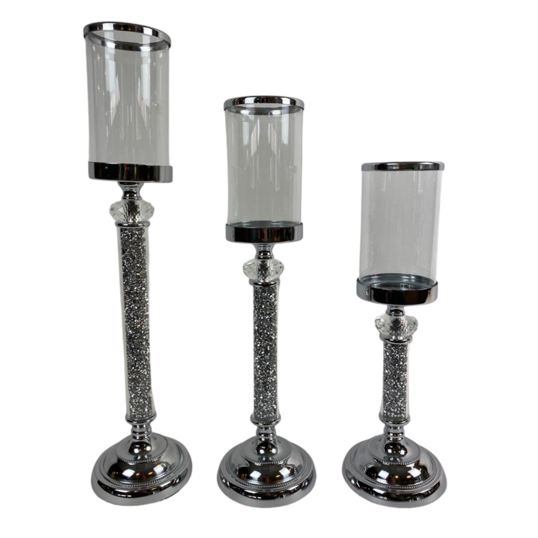 Kandelaar Blitz - Middel - Zilver - H40 cm