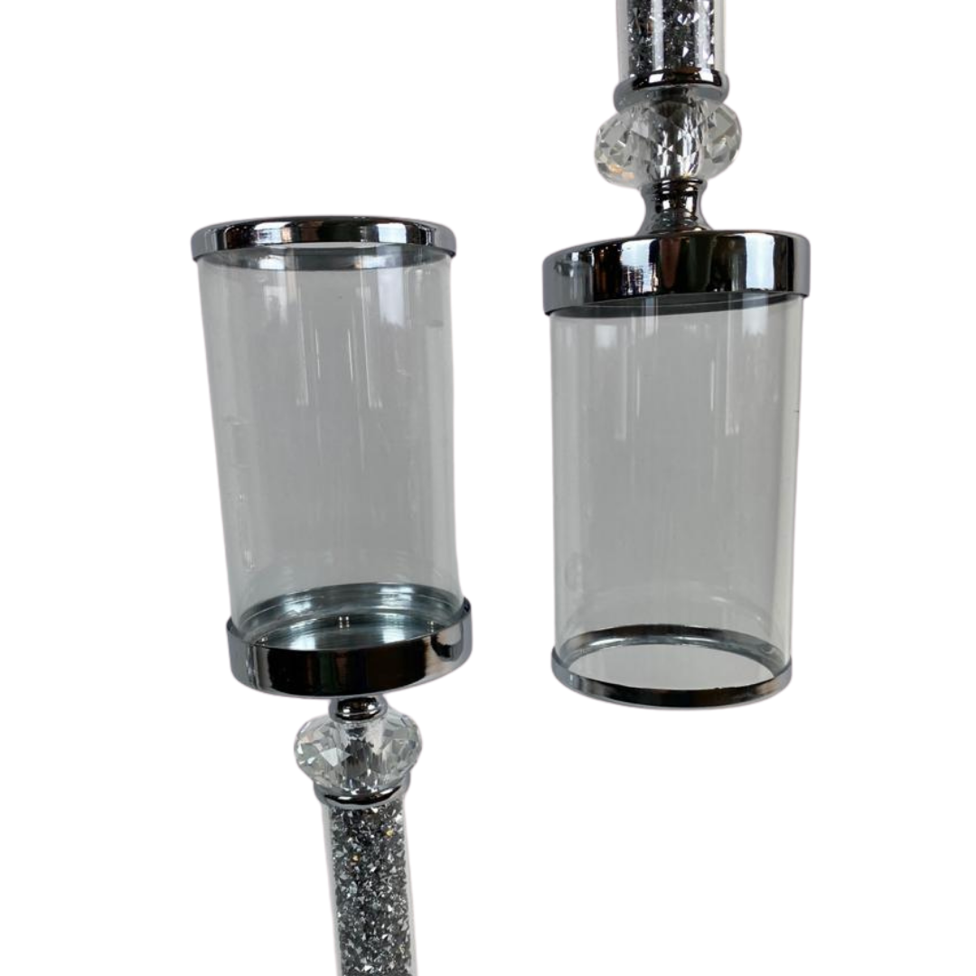 Kandelaar Blitz - Middel - Zilver - H40 cm