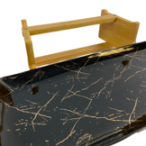 Schalenset Bamboe Zwart / Goud 2-laags -  Marmer design