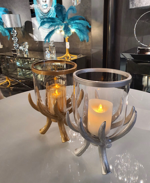 Waxinelichthouder Saturnus - Zilver