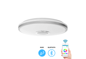 Smart plafondlamp - Bluetooth speaker -  incl. LED kleuren