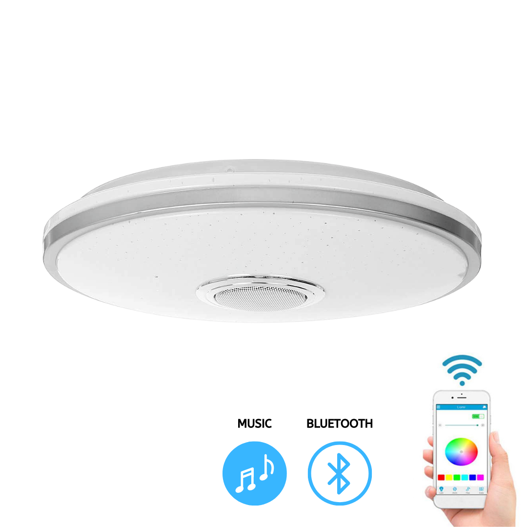 twee Slim tafel Smart plafondlamp met ingebouwde Bluetooth speaker en LED-kleuren -  Bazaaronline