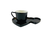 Koffieset - Hearts  - Zwart / Zilver