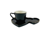 Koffieset - Hearts  - Zwart / Goud