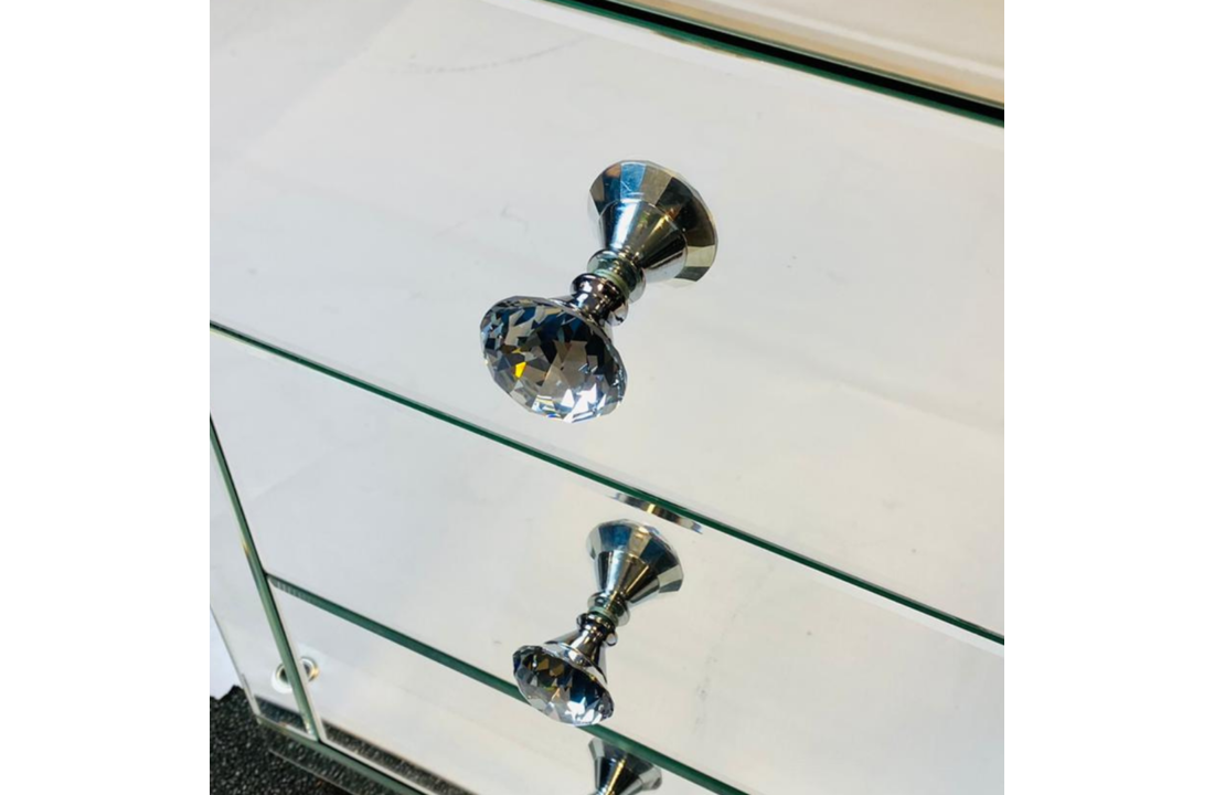 Nachtkastje Crystal Spiegelglas 40 x 60 cm