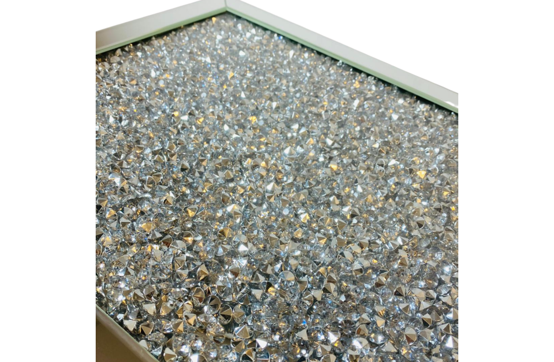 Nachtkastje Crystal Spiegelglas 40 x 60 cm