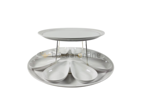 Melamine set met 8 schaaltjes - wit