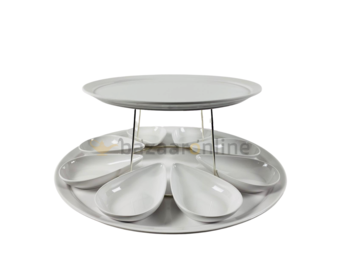 Melamine set met 8 schaaltjes - wit