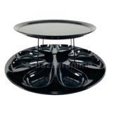 Melamine set met 8 schaaltjes  - zwart