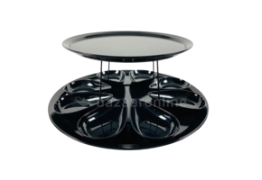 Melamine set met 8 schaaltjes  - zwart