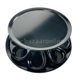 Melamine set met 8 schaaltjes  - zwart