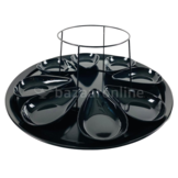 Melamine set met 8 schaaltjes  - zwart