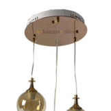 Hanglamp Tro Gold/Rosé Smoking glass  3 lichts 40x120cm