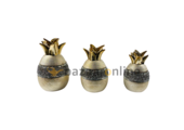 Decoratieset Pineapple - 3 delig - goud