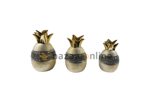 Decoratieset Pineapple - 3 delig - goud