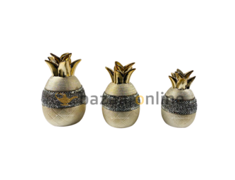Decoratieset Pineapple - 3 delig - goud