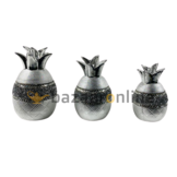 Decoratieset Pineapple - 3 delig - zilver