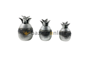 Decoratieset Pineapple - 3 delig - zilver