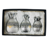 Decoratieset Pineapple - 3 delig - zilver