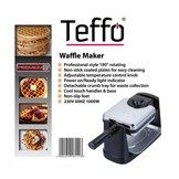 Teffo Wafelijzer maker - 180° rotatie - vierkant