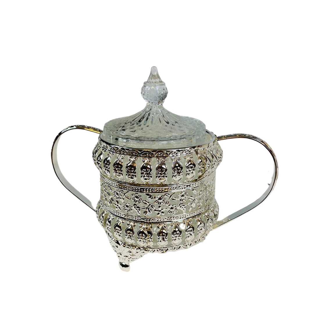 Dienblad Royal - 4 delig - incl suikerpotten - Zilver