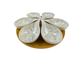 Schalenset - Bamboe -  7 delen - Zilver - Marmer look