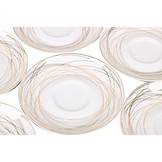 Koffieset - Stripes - Wit / Goud