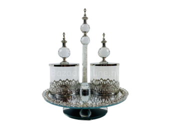 Etagère Royal - 3 delig - incl suikerpotten - Zilver