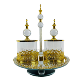 Etagère Royal - 3 delig - incl suikerpotten - Goud