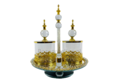 Etagère Royal - 3 delig - incl suikerpotten - Goud