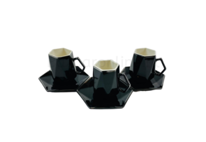 Koffieset - Marion  - Zwart / Zilver