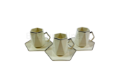 Koffieset - Marion  - Wit / Zilver