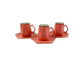 Koffieset - Marion  - Roze / Roségoud