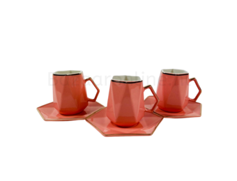 Koffieset - Marion  - Roze / Roségoud