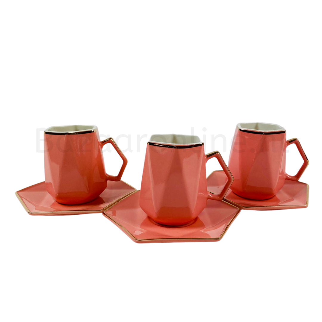 Koffieset - Marion  - Roze / Roségoud