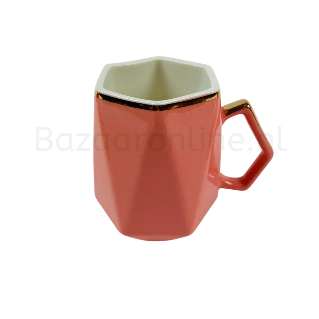 Koffieset - Marion  - Roze / Roségoud