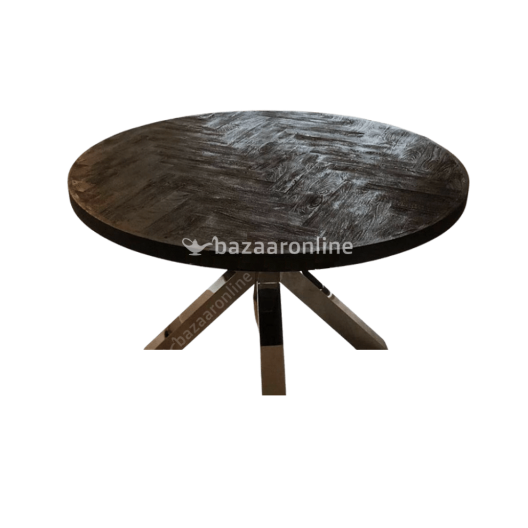 Salontafel Black Bonito Rond 100 cm - visgraat look
