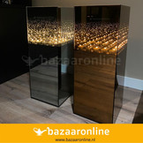 Windlicht Infinity oneindig licht 40 x 90 cm - Antraciet